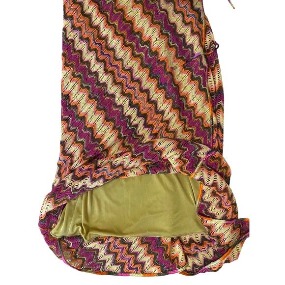 Missoni Vintage Y2K Printed Crochet Midi Dress IT 40 / Small Linen Cotton Blend - Picture 13 of 16